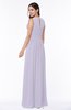 Elegant A-line Jewel Chiffon Floor Length Plus Size Bridesmaid Dresses