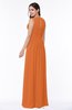 Elegant A-line Jewel Chiffon Floor Length Plus Size Bridesmaid Dresses