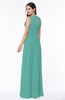 Elegant A-line Jewel Chiffon Floor Length Plus Size Bridesmaid Dresses