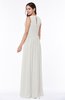 Elegant A-line Jewel Chiffon Floor Length Plus Size Bridesmaid Dresses