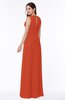 Elegant A-line Jewel Chiffon Floor Length Plus Size Bridesmaid Dresses