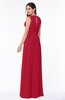 Elegant A-line Jewel Chiffon Floor Length Plus Size Bridesmaid Dresses