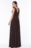 Mature A-line V-neck Sleeveless Zip up Chiffon Plus Size Bridesmaid Dresses