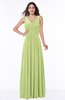 Mature A-line V-neck Sleeveless Zip up Chiffon Plus Size Bridesmaid Dresses