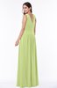 Mature A-line V-neck Sleeveless Zip up Chiffon Plus Size Bridesmaid Dresses