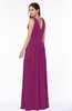 Mature A-line V-neck Sleeveless Zip up Chiffon Plus Size Bridesmaid Dresses