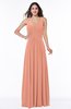 Mature A-line V-neck Sleeveless Zip up Chiffon Plus Size Bridesmaid Dresses