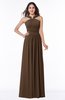 Simple A-line Thick Straps Sleeveless Half Backless Chiffon Bridesmaid Dresses