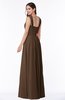 Simple A-line Thick Straps Sleeveless Half Backless Chiffon Bridesmaid Dresses