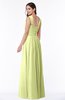 Simple A-line Thick Straps Sleeveless Half Backless Chiffon Bridesmaid Dresses