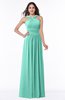 Simple A-line Thick Straps Sleeveless Half Backless Chiffon Bridesmaid Dresses