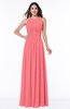Elegant A-line Sleeveless Zipper Chiffon Plus Size Bridesmaid Dresses