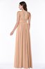 Glamorous A-line Sleeveless Half Backless Chiffon Floor Length Plus Size Bridesmaid Dresses