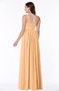 Glamorous A-line Sleeveless Half Backless Chiffon Floor Length Plus Size Bridesmaid Dresses