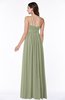 Glamorous A-line Sleeveless Half Backless Chiffon Floor Length Plus Size Bridesmaid Dresses