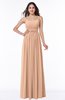 Glamorous A-line Sleeveless Half Backless Chiffon Floor Length Plus Size Bridesmaid Dresses