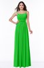 Glamorous A-line Sleeveless Half Backless Chiffon Floor Length Plus Size Bridesmaid Dresses