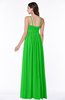 Glamorous A-line Sleeveless Half Backless Chiffon Floor Length Plus Size Bridesmaid Dresses