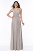 Glamorous A-line Sleeveless Half Backless Chiffon Floor Length Plus Size Bridesmaid Dresses