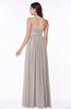 Glamorous A-line Sleeveless Half Backless Chiffon Floor Length Plus Size Bridesmaid Dresses