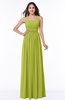 Glamorous A-line Sleeveless Half Backless Chiffon Floor Length Plus Size Bridesmaid Dresses