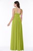 Glamorous A-line Sleeveless Half Backless Chiffon Floor Length Plus Size Bridesmaid Dresses