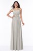 Glamorous A-line Sleeveless Half Backless Chiffon Floor Length Plus Size Bridesmaid Dresses