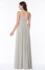 Glamorous A-line Sleeveless Half Backless Chiffon Floor Length Plus Size Bridesmaid Dresses