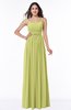 Glamorous A-line Sleeveless Half Backless Chiffon Floor Length Plus Size Bridesmaid Dresses