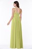 Glamorous A-line Sleeveless Half Backless Chiffon Floor Length Plus Size Bridesmaid Dresses