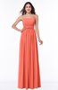 Glamorous A-line Sleeveless Half Backless Chiffon Floor Length Plus Size Bridesmaid Dresses