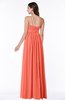 Glamorous A-line Sleeveless Half Backless Chiffon Floor Length Plus Size Bridesmaid Dresses