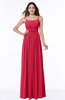 Glamorous A-line Sleeveless Half Backless Chiffon Floor Length Plus Size Bridesmaid Dresses