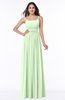Glamorous A-line Sleeveless Half Backless Chiffon Floor Length Plus Size Bridesmaid Dresses