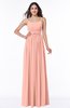 Glamorous A-line Sleeveless Half Backless Chiffon Floor Length Plus Size Bridesmaid Dresses