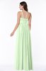 Glamorous A-line Sleeveless Half Backless Chiffon Floor Length Plus Size Bridesmaid Dresses