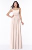 Glamorous A-line Sleeveless Half Backless Chiffon Floor Length Plus Size Bridesmaid Dresses