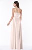 Glamorous A-line Sleeveless Half Backless Chiffon Floor Length Plus Size Bridesmaid Dresses