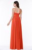Glamorous A-line Sleeveless Half Backless Chiffon Floor Length Plus Size Bridesmaid Dresses