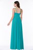 Glamorous A-line Sleeveless Half Backless Chiffon Floor Length Plus Size Bridesmaid Dresses