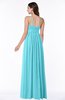 Glamorous A-line Sleeveless Half Backless Chiffon Floor Length Plus Size Bridesmaid Dresses