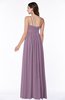 Glamorous A-line Sleeveless Half Backless Chiffon Floor Length Plus Size Bridesmaid Dresses