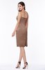 Simple Sweetheart Sleeveless Satin Knee Length Plus Size Bridesmaid Dresses