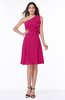 Elegant A-line One Shoulder Sleeveless Half Backless Mini Plus Size Bridesmaid Dresses