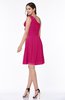 Elegant A-line One Shoulder Sleeveless Half Backless Mini Plus Size Bridesmaid Dresses