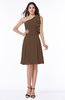 Elegant A-line One Shoulder Sleeveless Half Backless Mini Plus Size Bridesmaid Dresses