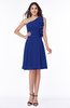 Elegant A-line One Shoulder Sleeveless Half Backless Mini Plus Size Bridesmaid Dresses
