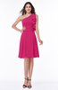 Elegant A-line One Shoulder Sleeveless Half Backless Mini Plus Size Bridesmaid Dresses
