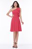 Elegant A-line One Shoulder Sleeveless Half Backless Mini Plus Size Bridesmaid Dresses