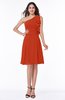 Elegant A-line One Shoulder Sleeveless Half Backless Mini Plus Size Bridesmaid Dresses